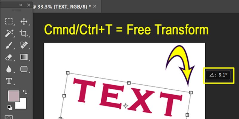 How to Rotate Text in Photoshop